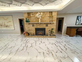 Living room fireplace