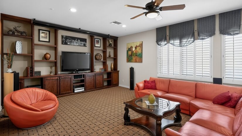 Home theater or playroom, your choice.