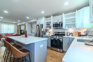 Open kitchen & living area