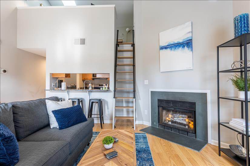 Beautiful stair ladder to loft area