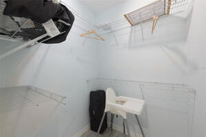 Master bedroom with walk in closet