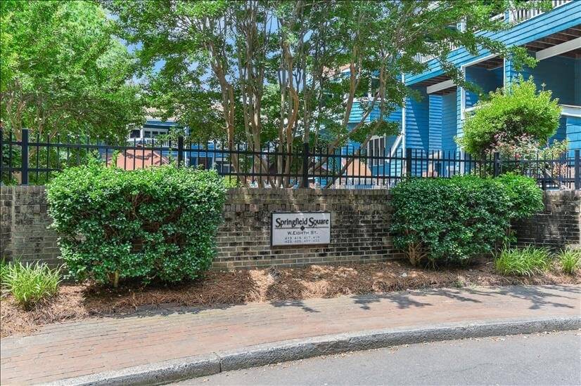 Private condominiums with beautifully kept gr