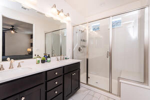 Dual Vanities and Shower in Primary Bedroom