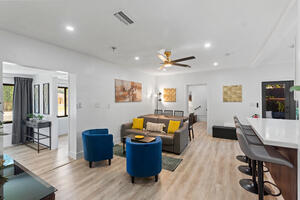living area w Kitchen