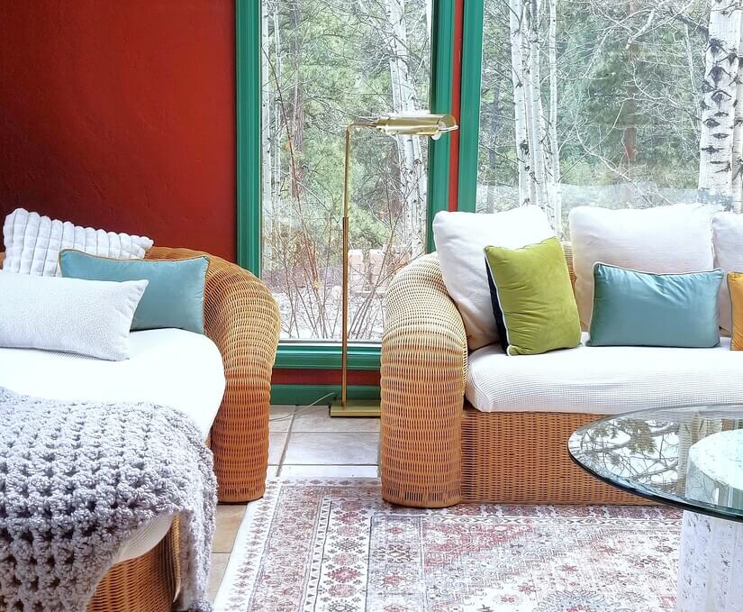 A cheerful reading nook for any weather