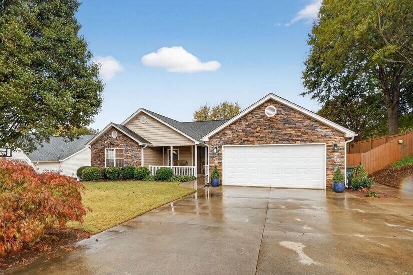 Front View Two-Car Garage