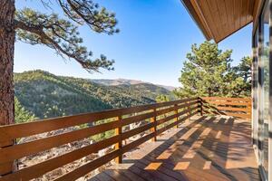 Deck outside hot tub room.