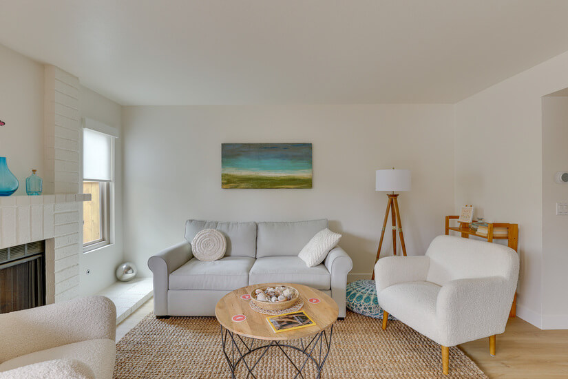 Living room off dining