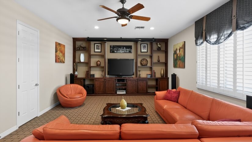 Home theater for movie nights.