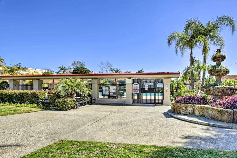 Community pool entrance