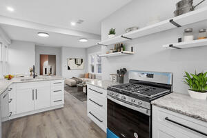 Bright kitchen with modern appliances