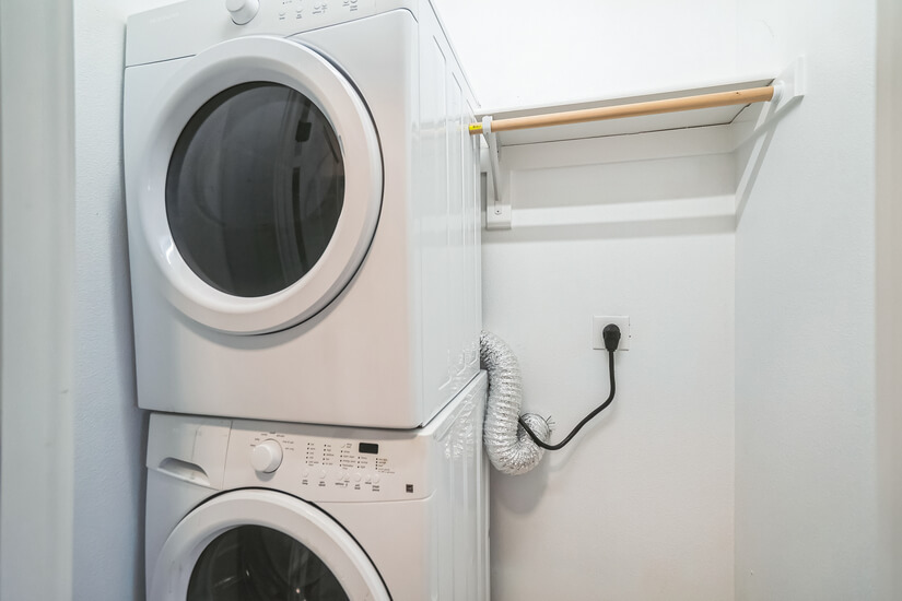 We have washing machines and dryers  in all our units.