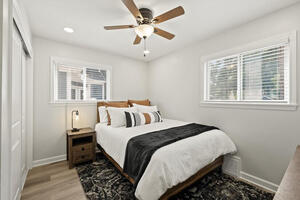 Back Bedroom w/Fan + TV