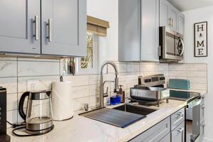 Fully equipped kitchen with everything needed