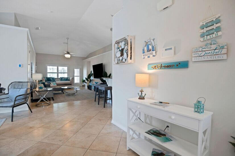 Spacious open floor beach home