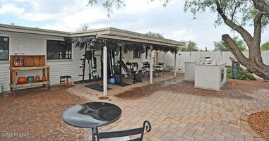 Backyard and workout area