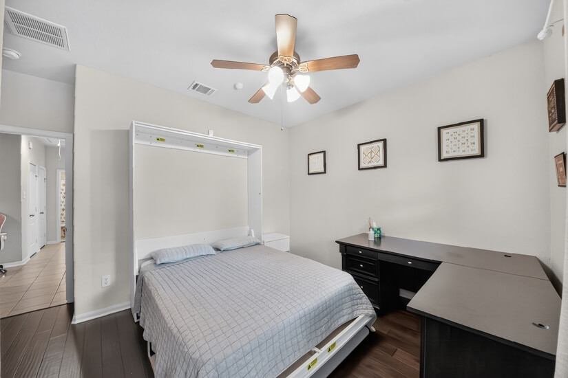 4th bedroom/office with a queen size murphy bed setup
