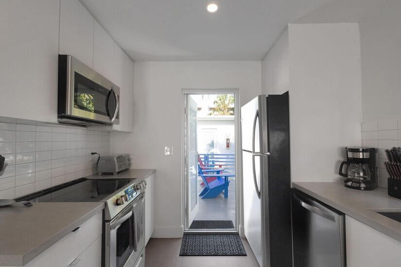 Back door to balcony and pool access