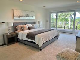 Main level primary bedroom suite