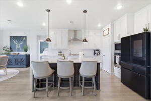 Open Kitchen, Dining, and Living Areas