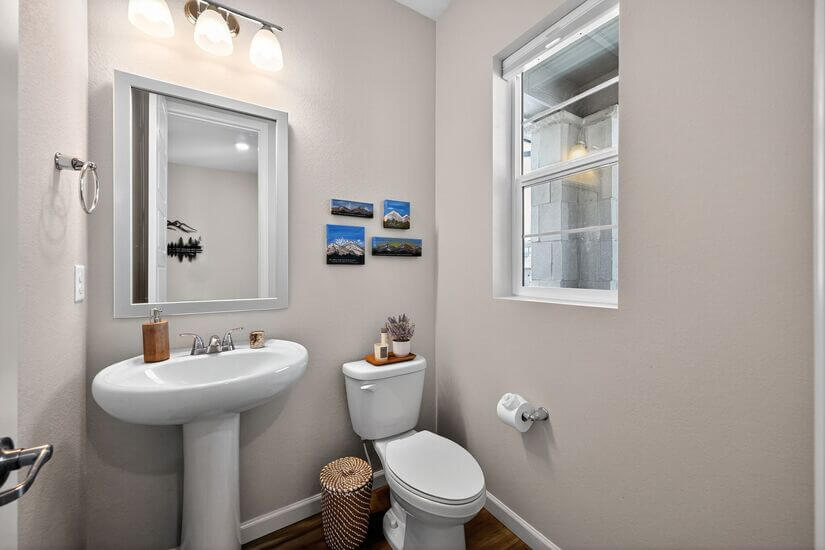 First floor powder room