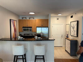 Beautiful artwork in kitchen