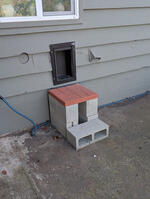 Pet door on patio