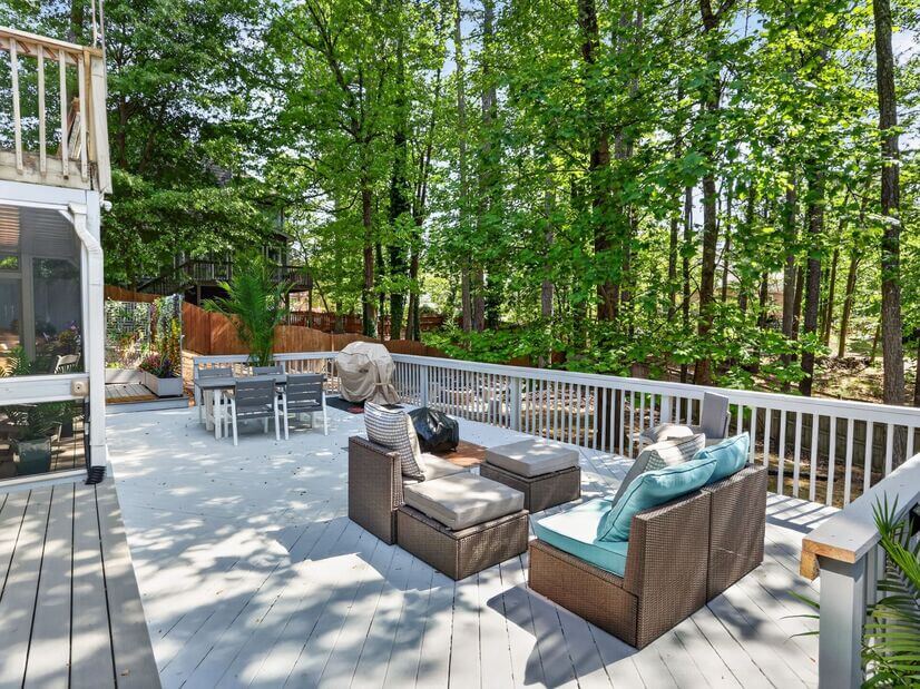 Lounge, play, and grill on the big open deck.