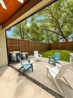 Private fenced yard for extended-stay guests