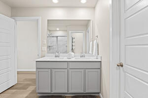 Primary bath double vanity