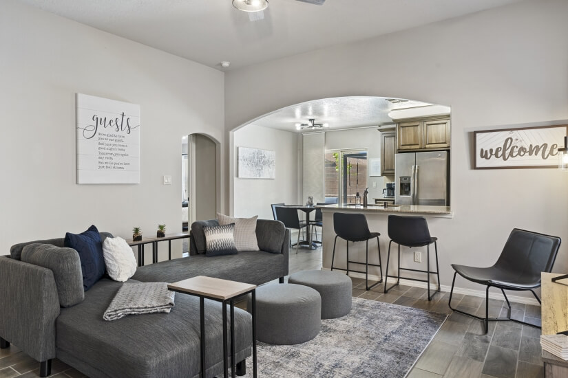 Living area view from front door