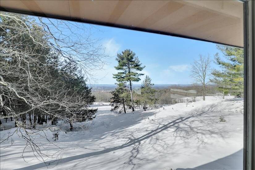 Looking northwest from the living room