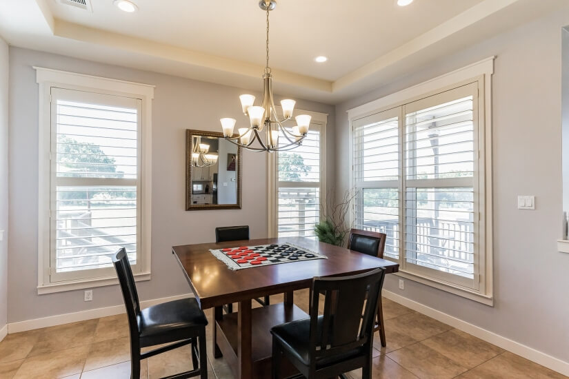 Dining room with views
