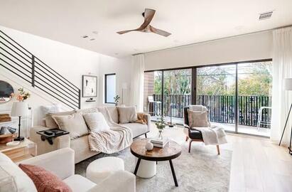 Living area with open-floor concept