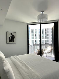 Bedroom with balcony