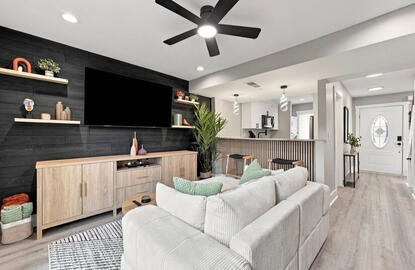 Stylish Open-Concept Living Room