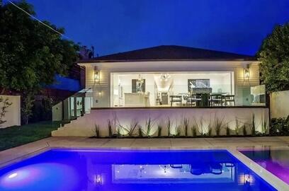 Twilight pool view