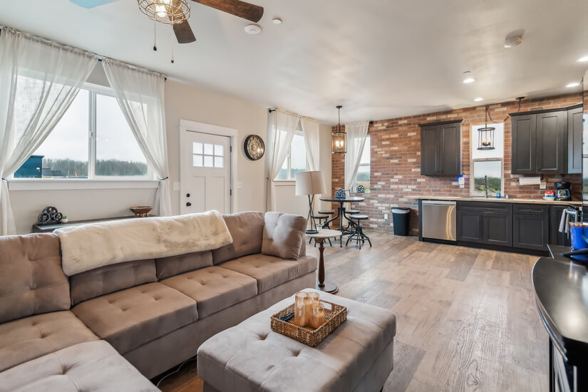 A lush couch for relaxation.