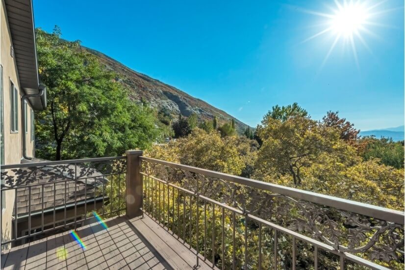 Master bedroom private balcony complete w/city & Mtn views