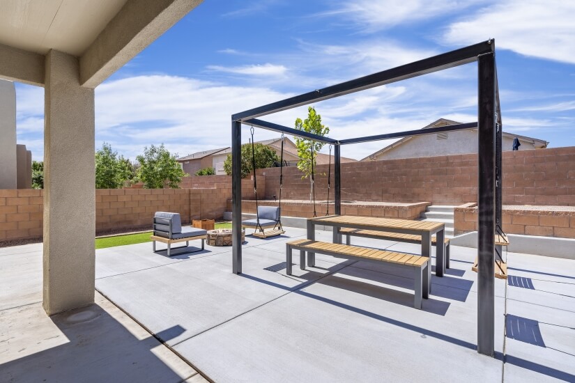 Back yard view facing SW